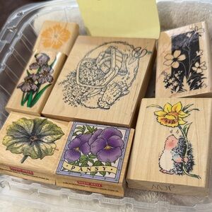 Stampin' Up! Floral and Nature Stamps - Includes other brands